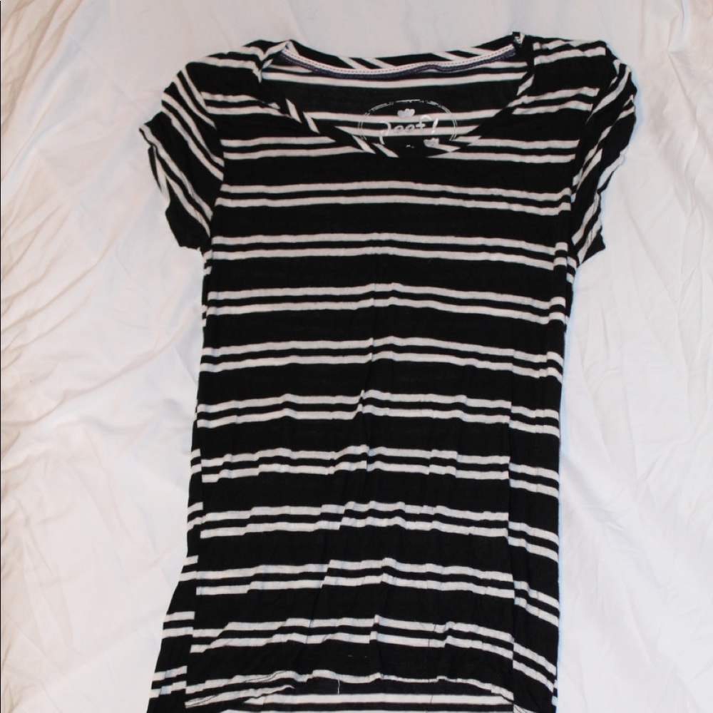White & Black striped tee